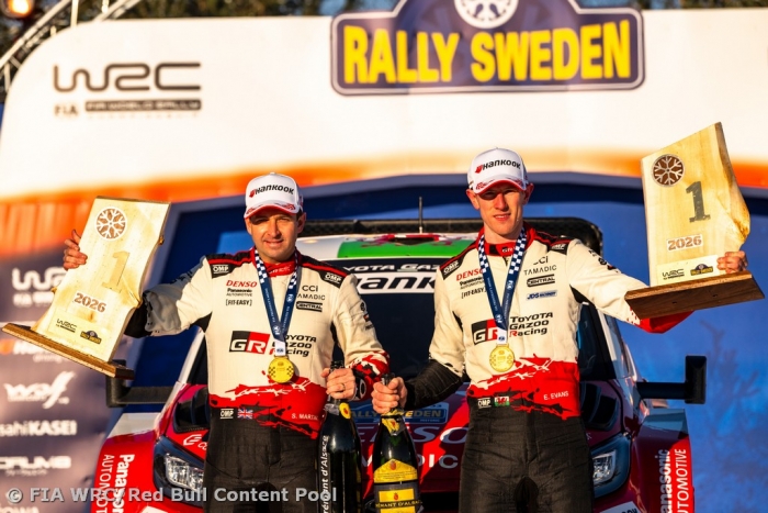 Evans powers Toyota to historic Rally Sweden sweep