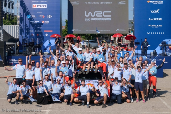 Hyundai Motorsport is celebrating its first victory of the year