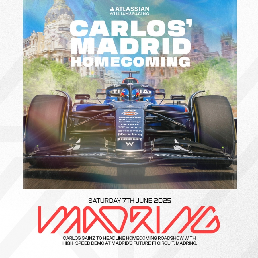 Carlos Sainz ... Demo at Madrid&#039;s future F1 Circuit