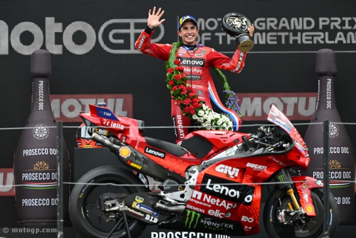 Marquez beats Bezzecchi in dramatic Dutch GP