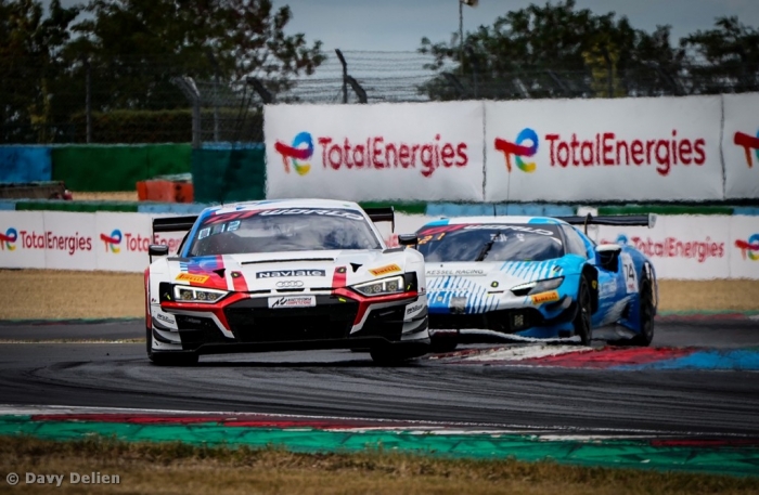 Lorens Lecertua on the podium at Magny-Cours