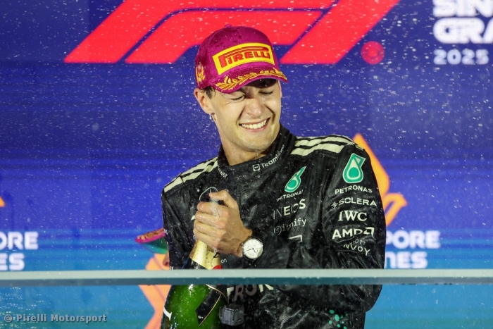 Russell wins at Singapore and McLaren the F1 Constructors’ title