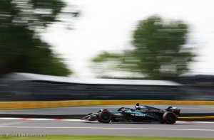 Mercedes shine on first day in Montreal