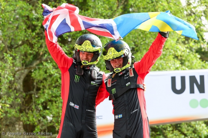 Sensational Solberg debut secures 100th WRC triumph for Toyota