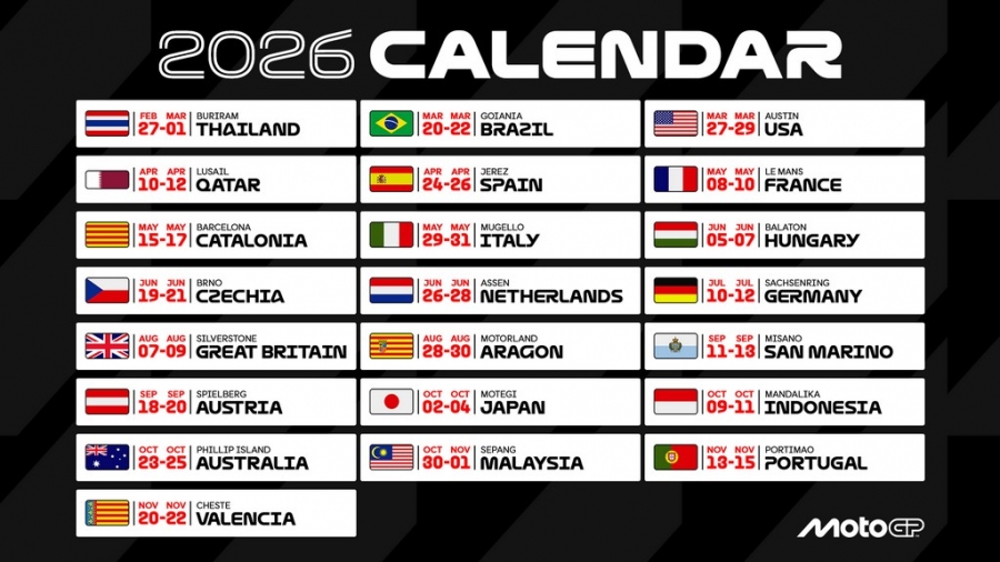 2026 MotoGP™ calendar revealed