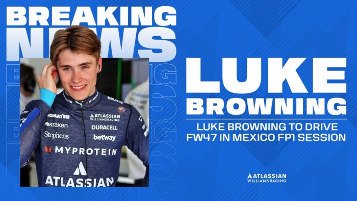 Luke Browning to drive Fw47 in Mexico FP1 session