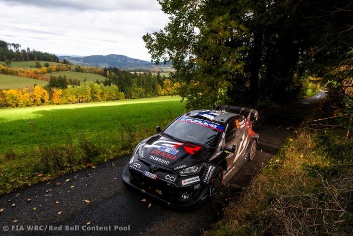 Rovanperä leads after Ogier crash  in Central Europe Rally