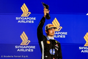 Charles on the podium at Marina Bay