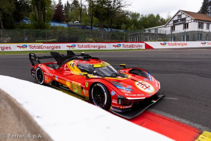 Ferrari on the podium at Spa