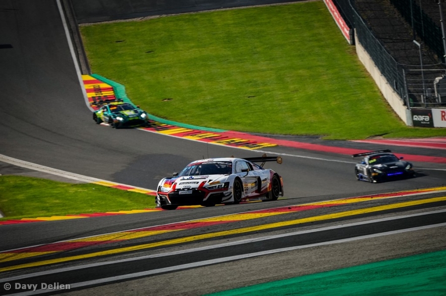 Lorens Lecertua on the Silver Cup podium at Spa