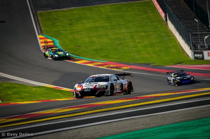 Lorens Lecertua on the Silver Cup podium at Spa