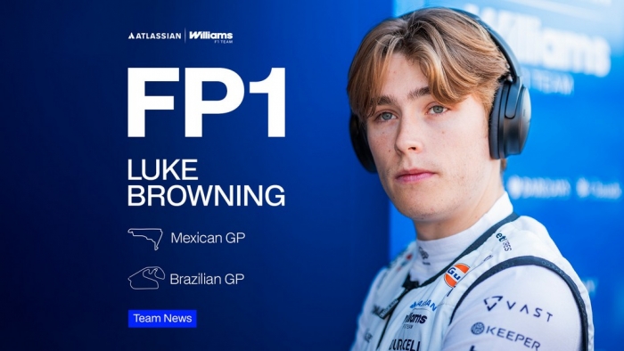 Luke Browning to drive FW48 during FP1 in Mexico and Brazil