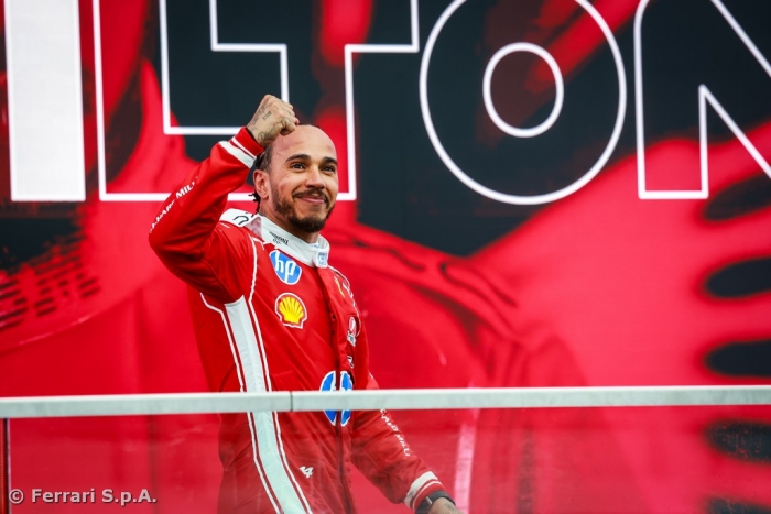 Lewis back on the podium