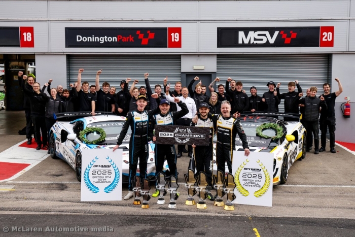 McLaren Artura GT4 win the British GT Drivers’ Championship